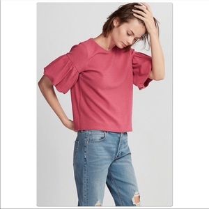 Express textured puff sleeve top